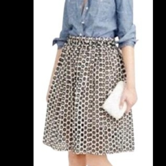 J. Crew Punched-out Eyelet Skirt - Picture 1 of 5